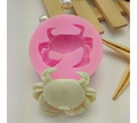 ECOSWAY Animals Crab&Whale 3D Silicone Mold,Handwork Soap, Aromatherapy Furnishing Articles,Clay DIY Making Mould,Chocolate,Jelly, Fondant, Cake Decoration Baking Tool,Color Random