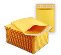 EcoSwift 10 Size #0000 4x6 Small Kraft Bubble Mailers Self Sealing Bulk Padded Shipping Supplies Packaging Materials Envelopes Bags 4 x 6 inches