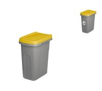 Ecosystem Trash Can 15 Liters Yellow Lid Stefanplast