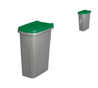 Ecosystem Trash Can 25 Liters Green Gray Stefanplast