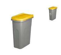 Ecosystem Trash Can 25 Liters Yellow Lid Stefanplast