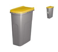 Ecosystem Trash Can 40 Liters Yellow Lid Stefanplast