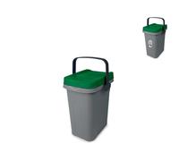 Ecosystem Trash Can 7 Liters With Green Handle Stefanplast