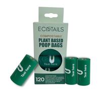 Ecotails Dog Poop Bags - Plant-Based & Unscented Waste Bags - Extra Thick & Leak-Proof, Eco-Friendly Disposal Solution