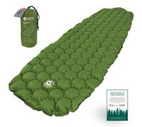 EcoTek Outdoors Hybern8 Ultralight Inflatable Sleeping Pad for Hiking Backpacking and Camping - Contoured FlexCell Design - Perfect for Sleeping Bags and Hammocks (Evergreen)
