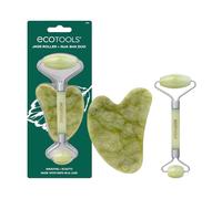 EcoTools Beauty Skin Care Tool Jade Facial Roller and Gua Sha Stone Duo, Face Roller and Massager, Skincare and Sculpting Tools, Green, Promotes Healthy Skin, Massager, 2 Piece Set, 1 Count