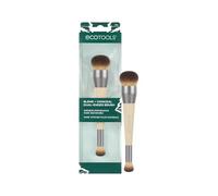 EcoTools Blend + Conceal Dual-Ended Makeup Brush, Foundation & Concealer Brush for Liquid & Cream, Synthetic Bristles, Vegan & Cruelty-Free, Travel & Eco-Friendly, 1 Count