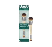 EcoTools Blend + Conceal Dual-Ended Makeup Brush, Foundation & Concealer Brush for Liquid & Cream, Synthetic Bristles, Vegan & Cruelty-Free, Travel &