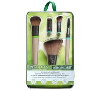 EcoTools Daily Essentials Face Kit Interchangeables Makeup Brush Set with 5 Brushes, 2 Handles, and Storage Tin