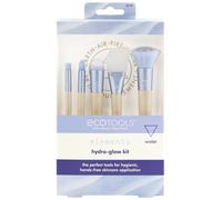 EcoTools Elements Limited Edition Hydro-Flow Skincare & Makeup Application Brush Kit, 5 Piece Brush Set, Blue