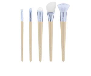 EcoTools Elements Limited Edition Hydro-Flow Skincare & Makeup Application Brush Kit, 5 Piece Brush Set, Blue