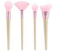 EcoTools Elements Limited Edition Wind-Kissed Professional Makeup Brush Set, For Bronzer, Blush, or Highlighter, 4 Piece Set, Pink