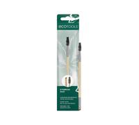 EcoTools Eyebrow Brush Duo, Tame, Sculpt & Fill in Brows, Multipurpose For Eyebrow Gel, Powder, & Cream, Dual-Ended Spoolie & Angled Brow Brush, Eco