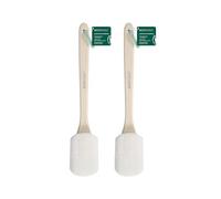 EcoTools Loofah Bath Brush, Shower Brush with Ergonomic Handle, Cleans Hard to Reach Areas, Plant-Based, Eco-Friendly Bath Sponge, Gently Cleanses & Exfoliates, Vegan & Cruelty-Free, 2 Count