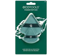 EcoTools Powder Puff Duo, Large & Mini Makeup Puffs for Setting, Baking & Mattifying, Finger Band for Precise Application, Vegan, Cruelty-Free, Sustainable Face Makeup Tools, 2 Count