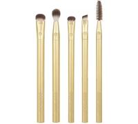 EcoTools Precious Metals Brightening Eye Set, Eye Brush Kit, Precision Makeup Brushes For Eyeshadow, Eco-friendly & Vegan Makeup Brush Kit, Recycled Aluminum, Chrome, 5 Piece Set