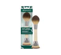 EcoTools Sculpt + Bronze Dual-Ended Makeup Brush, Fluffy Bronzer & Dense Contour Brush for Liquid, Cream & Powder, Travel-Friendly, Vegan & Cruelty-Free, Eco-Friendly Handle, 1 Count