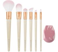 EcoTools Limited Edition Wrapped In Glow Makeup Brush & Sponge Kit, Blender Face Brushes, Seamless Application and Buildable Coverage, 7 Piece Gift Set, Cream