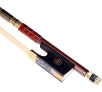 Ecotown Pernambuco Violin Bow 4/4 Full Size- Handmade Professional-Grade Bow, Straight Stick, Ebony Frog, Natural Mongolian Horsehair, Fast Response & Balanced for Sweet Sound