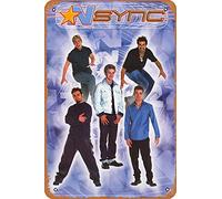 ECOTUMO Music Metal Posters Nsync Hangin' Justin Timberlake Orig 2000 Poster Tin Metal Sign 8" X 12"