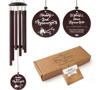 EcoUtens 2nd Wedding Anniversary Wind Chimes - 2 Year Anniversary Romantic Gifts for Him, Her, Couples, Girlfriend, Boyfriend