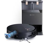 ECOVACS DEEBOT X8 OMNI Robot Vacuum with Mop - Black, 18,000Pa Suction, Auto Mop Washing & Emptying, 40-75℃ Hot Water Mop Washing & 63℃ Hot Air-Drying