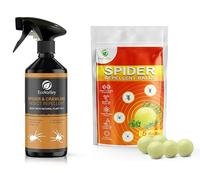 EcoValley Natural Humane Spider Repellent Spray Pet Safe Spider Stopper & 5 Spider Repellent Balls Kit/Bundle for Home or Garden Deterrent 500ml