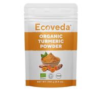 Ecoveda Organic Certified Turmeric Powder 250 grams, Soil Association Certified, Pure & Natural Haldi, Ideal for Cooking, Golden Milk & Everyday Use