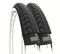 Ecovelò 1.50 (40-559) B/W Slick Tires Mtb Mountain Bike, 2 Tires 26 X Unisex Adult, White Black, One Size