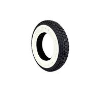 ECOVELO 1 x White Rubber Band Tyre 3.00-10 Unilli UN-7101 Wheel Piaggio 50 Special 125 4PR