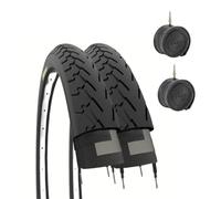Ecovelò 2 Black Tyres 700 x 35 C (37-622) + Inner Tubes City Bike Trekking 700 x 35 28 1 5/8 3/8