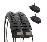 2 TYRES 20 X 1.95 (50-406) + INNER TUBES SCHRADER BICYCLE BMX FREE STYLE