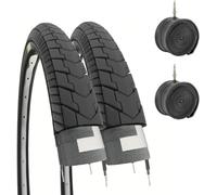 Ecovelò 2 Road Tyres 26 x 1.75 (47-559) + Inner Tubes Unisex Adult, Black