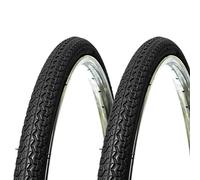 ECOVELO 2 Tyres 26 x 1 1/2 (35-584) Black for City Bike, Road Bike, Adult, Bicycle, Vintage, Holland | Road Tyres Black Rubber Bike