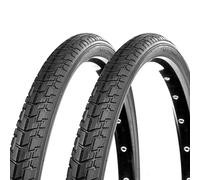 Ecovelo 2 Tyres 26 x 1.75 (47-559) for City Bike, Road, MTB, Adult, Bicycle, Road Tyres, Black Rubber Bicycle Tyres