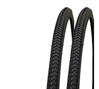 Ecovelo 2 Tyres 27 x 1 1/4 (32-630) Black for City Bike, Road, Bicycle, Adult, Holland | Black Road Tyres Rubber Bike