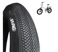 ECOVELO Bicycle Tire, Black, 20 x 4.00, Slick, Fat Bike, Electric Bike