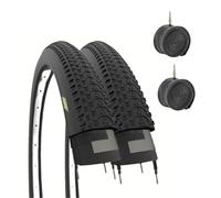 ECOVELO Black Mountain Bike Tires 26 X 1.95 (50-559) + Inner Tubes,Unisex Kids, Black, MTB 26"