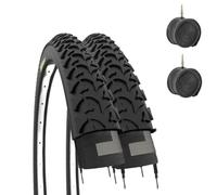 ECOVELO EBA20MAE 2 x Tyres 20 x 1.75 (47-406) + Inner Tubes | Unisex Children's Tires, Black, 20 Inches