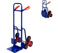 Ecovelò Foldable Stair Hand Truck for Garden, 120 kg, Sky Blue, Safety Handles