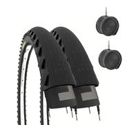 EBA26DSE 2 Demi Slick Tyres 26 x 1.95 + Inner Tubes | Tyres 50-559 for MTB Trekking Bike Hybrid Bike