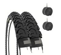 Ecovelo Pair of 2 Tyres + Inner Tubes Black for Mountain Bike 12 1/2 x 1.75 2 1/4 (47 - 203)