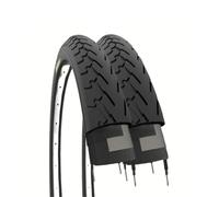 Ecovelò Tyres 700 X 32 C Tyres X CITYBIKE 28 X 1.25 Black 28 X 5/8 X 1/4 Road Bike Trekking, 2 Unisex Adult, Black, One Size