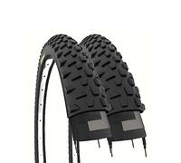 Ecovelò Unisex - Adult 26 x 2.10 2 Tyres MTB 26 x 2.10 (54-559), Black, One Size