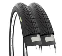 ECOVELO Unisex-Children 2 Tyres 14 X 1.75 (47-254) for Kids Black Road Tire Bike Bicycle Child Covers, bici Bimbo (EBC14NEE)