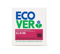Ecover All in One Dishwasher Tablets, Lemon & Mandarin, Pack of 100