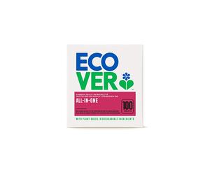 Ecover All in One Dishwasher Tablets, Lemon & Mandarin, Pack of 100