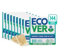 Ecover Bio Washing Capsules - Lilac & Rescued Rose Scent, 8x Pack of 18 Capsules