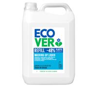 Ecover Washing Up Liquid Refill, Washing Up Soap, Tough on Grease and Grime, Fresh Camomile & Clementine Scent, 1 x 5L