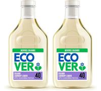 Ecover Concentrated Bio, Laundry Detergent, Colour Laundry Washing Liquid, Apple Blossom & Freesia, 2x Pack of 40 Washes, 2x 1.43L